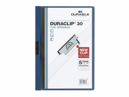 Klemmap Durable Duraclip A4 3mm 30 vellen blauw
