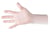 Vinyl handschoen. Wit/Transp. Poedervrij Maat XL