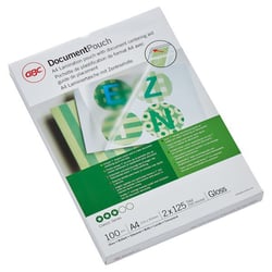 Lamineerhoes GBC glanzend foliedikte 125 µm, VE = 100 stuks voor formaat A4