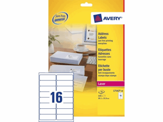 ETIKET AVERY L7162-40 99.1X33.9MM 640ST artikel afbeelding
