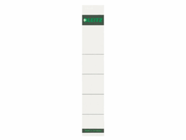 Rug-insteekkaart Leitz smal 32x191mm grijs 10 stuks