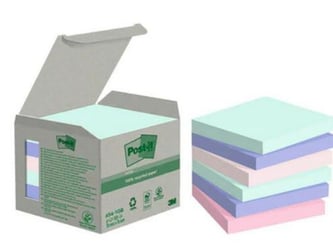 Recycled Notes, Pastelkleuren, 76 x 76 mm