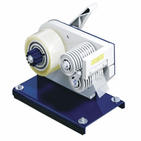 Plakbanddispenser halfautomatisch voor bandbreedte van 19 tot 75 mm variabele lengte-instelling