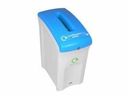 Papierbak Midi Confidential Paper Envirobin, 82 ltr, kleur grijs/blauw, model VB 063987