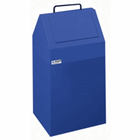 Afvalbak voor kringloopmateriaal met inwerpklep inhoud 45 l (Kleur: Blauw)