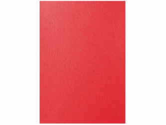 VOORBLAD GBC A4 KARTON LEDERLOOK 250GR ROOD artikel afbeelding