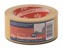 KIP 341 Tapijttape folie 38mm x 25 BRUIN