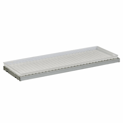 Legbord voor agressieve vloeistoffen, zoals zuren, met PE-opvangbak b x d = 1092x457 mm