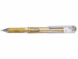 Gelschrijver Pentel K230M medium metallic goud
