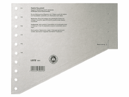 Scheidingsbladen Leitz A4 karton 200gr 11-gaats grijs 100 stuks