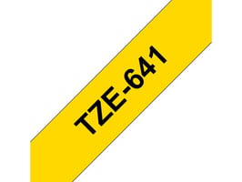 Brother TZe-641 Tape, 18 mm x 8 m, Zwart op Geel