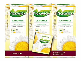 Pickwick Professional Camomile, theezakjes, cafeïnevrij, doos, 38 g (pak 75 stuks)