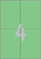 Etiket Avery Zweckform 3458 105x148mm A6 groen 400stuks