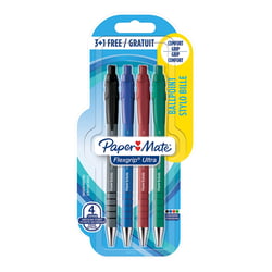 Balpen Paper Mate Flexgrip Ultra blister 3+1 gratis assorti artikel afbeelding