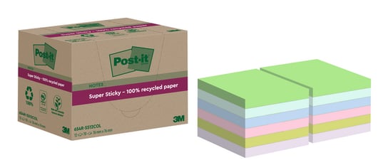 Memoblok 3M Post-it 654 RSS12COL 76mmX76mm colour notes