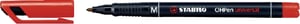 Viltstift STABILO OHpen permanent 843/40 rond 1mm rood