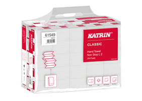 Handdoek Katrin 61549 W-vouw Classic 2laags 24x32cm 25x120st