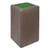 Circulaire Afvalbak BrickBin gerecycled koffiedik Organic 65 ltr