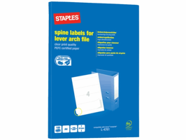 Staples Rugetiketten 192 x 61 mm (pak 400 stuks)