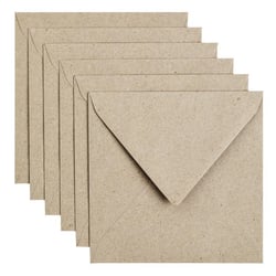 Envelop Papicolor 140x140mm Kraft grijs artikel afbeelding