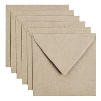 Envelop Papicolor 140x140mm Kraft grijs