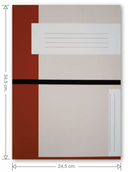 Trias dossiermap met elastiek - Folio. Buitenmap hoogte 34,5cm, vulcapaciteit 6cm, 400 grams karton, kleur bruin artikel afbeelding