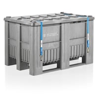 Palletbox voor gevaarlijke goederen inhoud 470 l grijs