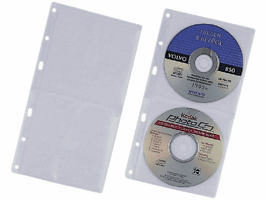 Durable CD/DVD hoes 2-3-4-gaats 2 x CD/DVD (pak 5 stuks)