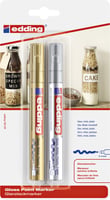 Viltstift Edding 750 lakmarker rond 2-4mm blister goud en zilver