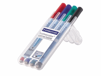 VILTSTIFT STAEDTLER OHP LUMO F 305 CORRECTABLE ASS artikel afbeelding