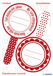 Etiiket Herma keuken new look rood artikel afbeelding