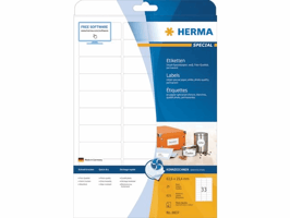 Etiket HERMA 8837 63.5x25.4mm mat wit 825stuks