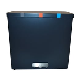 Verzamelaar voor kringloopmateriaal RecycloKick 3x34 l, aluminium zwart