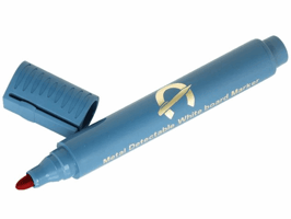 Detectamet Whiteboardmarker, Detecteerbaar, Ronde Punt, Rood (pak 10 stuks)