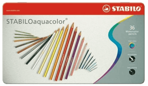 Kleurpotloden STABILO 1636 aquacolor assorti blik à 36 stuks