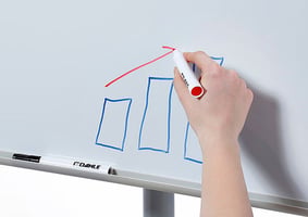Flipover Dahle Team mobiel magnetisch gelakt staal met verstelbare arm