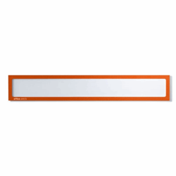 Magnetische infohoes voor titels, A3 liggend / A2 staand, 435x60 mm frame oranje, VE = 10 stuks