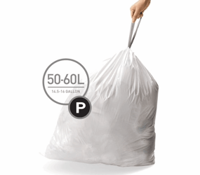 Simpelhuman afvalzakken met trekband, 50-60L, 60x80cm, 30µm artikel afbeelding