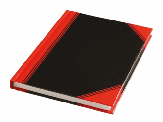 NOTITIEBOEK NEUTRAAL A6 LIJN 60GR ROOD/ZWART artikel afbeelding