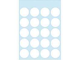 Etiket HERMA 1870 rond 19mm wit 100 stuks