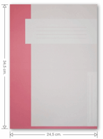 Trias dossiermap zonder elastiek - Folio. Buitenmap hoogte 34,5 cm, vulcapaciteit 6 cm, 400 grams karton, kleur roze