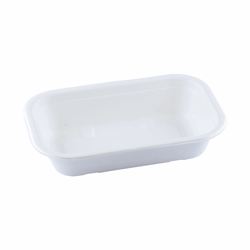 Suikerriet bakje 500ml/205x130x45mm BIO-laminated, kleur wit artikel afbeelding