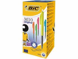 BiC Balpen M10 Colors 0,4 mm, assorti (pak 50 stuks)