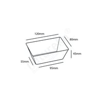 Suikerriet bakje 200ml/120x80x45mm, kleur wit