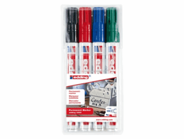 Viltstift edding 3300 schuin 1-5mm assorti blister à 4 stuks