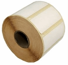 Thermo top zelfklevende etiketten 56x50.8mm, kern 25, permanente belijming + stuurgat voor de printer (doos/24 rollen) artikel afbeelding