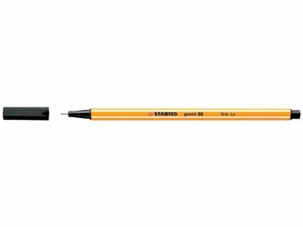 Stabilo Fineliner point 88 0,4 mm, zwart (pak 10 stuks) artikel afbeelding