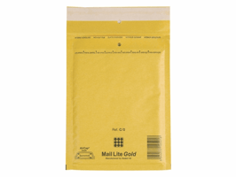 Mail Lite® Luchtkussenenveloppen Goud nr 14: 180 x 260 mm (doos 100 stuks)
