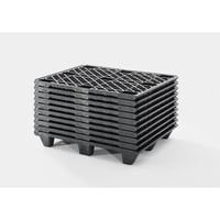 Industriële pallet van kunststof l x b = 1200x1000 mm, statisch draagvermogen 1600 kg VE = 10 st. (Staffel: 1 Pak à 10 Stuks)