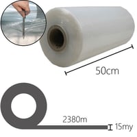 Nano wikkelfolie machinaal, 20my , 300% stretch